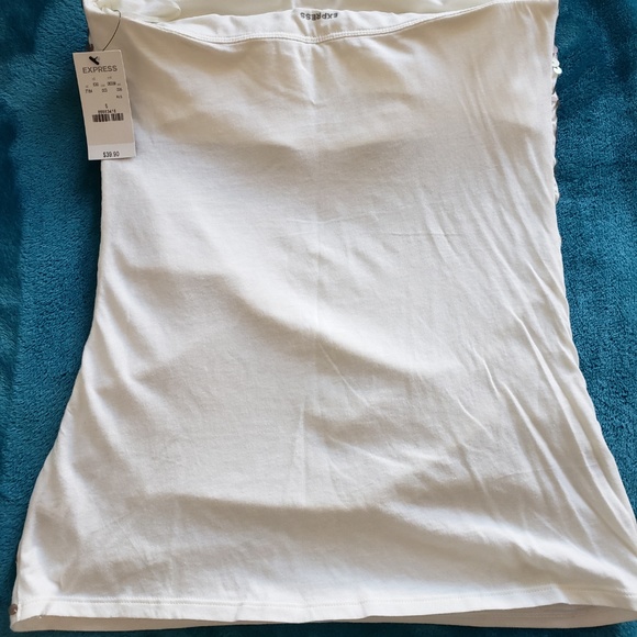 Express sequin strapless top - Picture 2 of 3